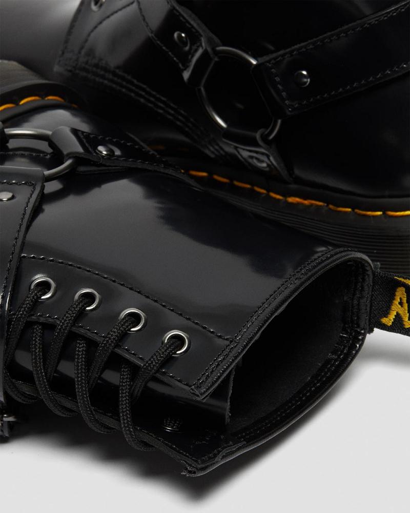 Dr Martens 1460 Harness Læder Snørestøvler Dame Sort | DK 165RVD